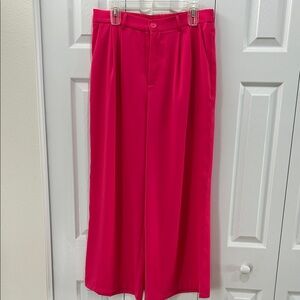 Vibrant Pink Wide-Leg Trousers